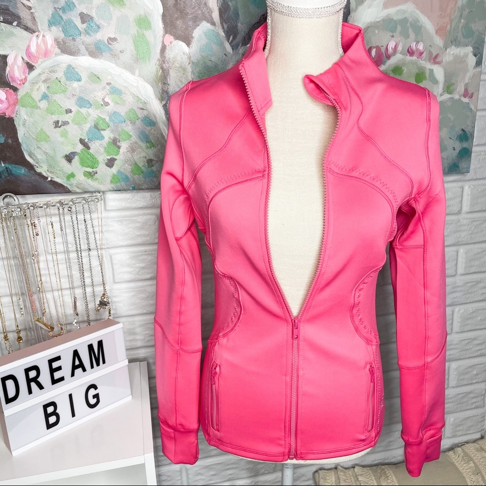 Ekattire Pink Scuba Athletic Zip Up Jacket M